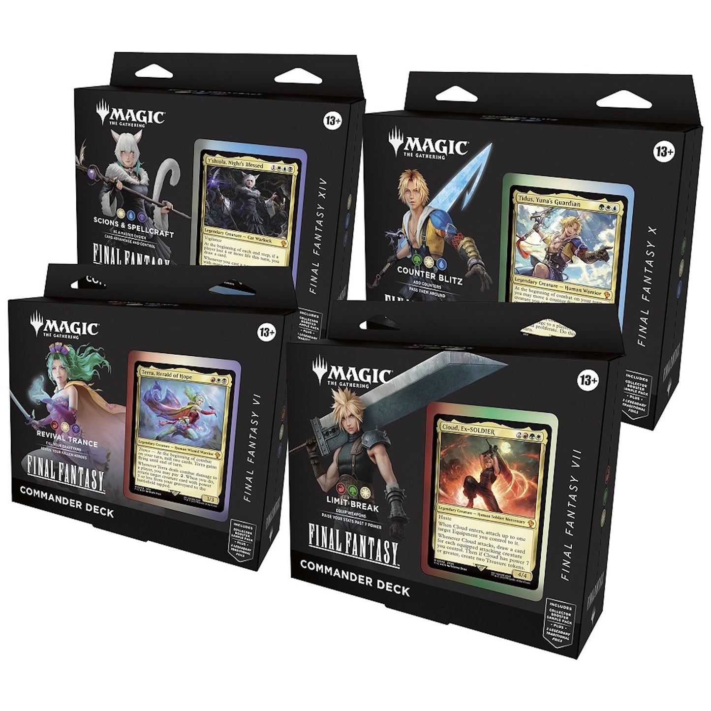 Magic: The Gathering TCG: Final Fantasy Commander Decks - Complete  Set of 4