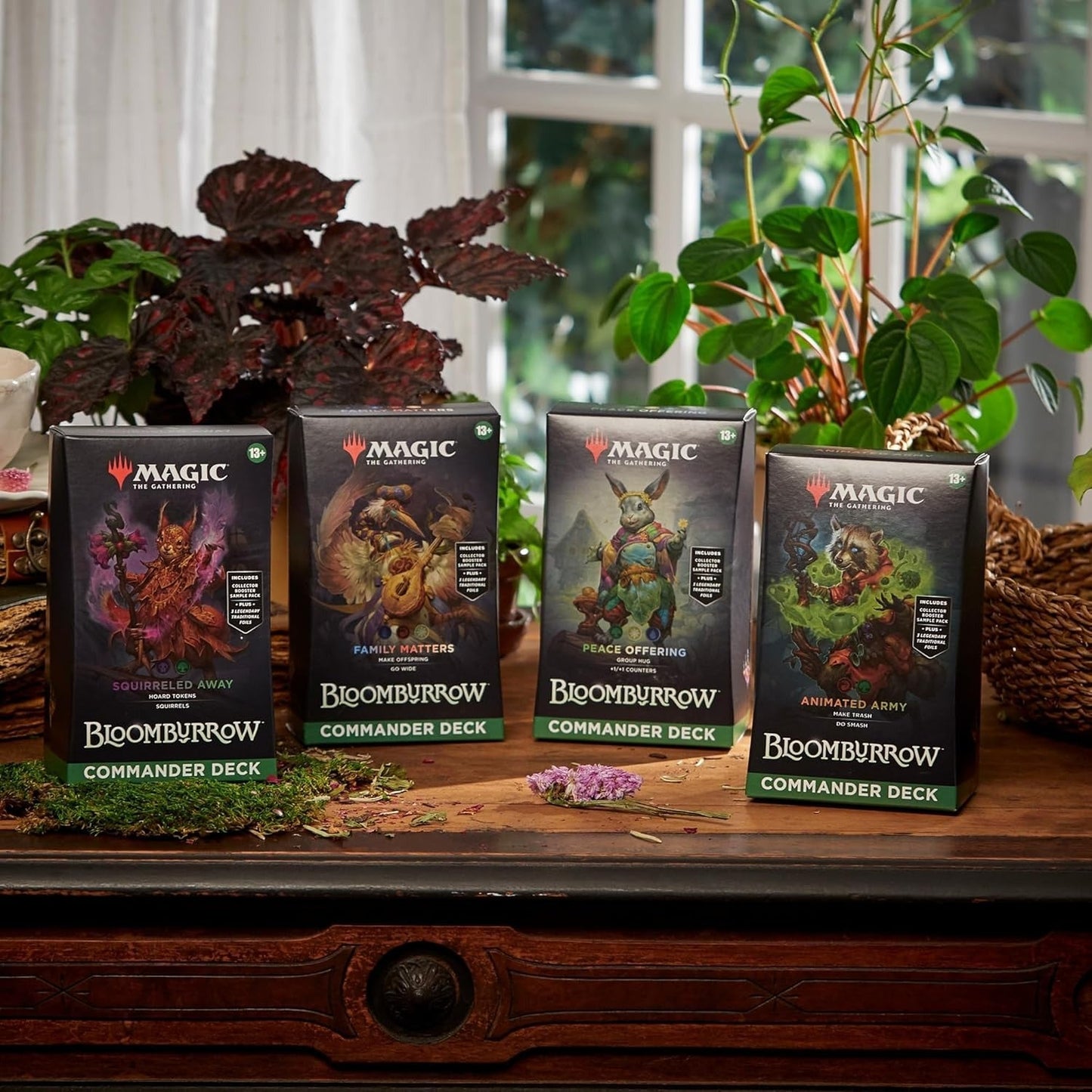 Magic: The Gathering TCG: Bloomburrow Commander Deck Bundle - 4 Deck Set