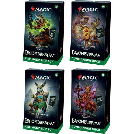 Magic: The Gathering TCG: Bloomburrow Commander Deck Bundle - 4 Deck Set