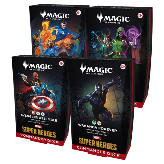 Magic: The Gathering TCG: Marvel Super Heroes Commander Display - Set of 4