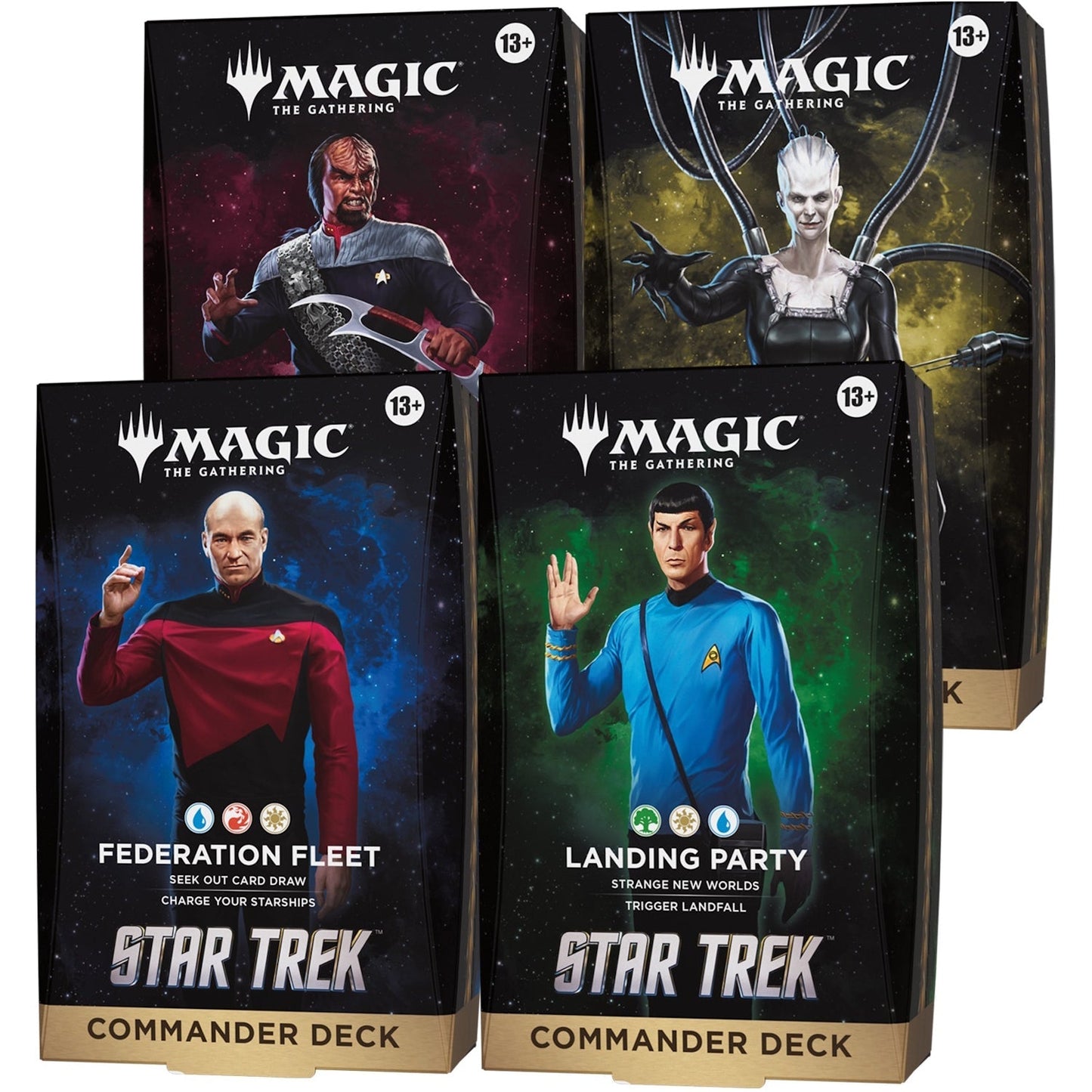 Magic: The Gathering TCG: Star Trek Commander Deck Bundle - Set of 4
