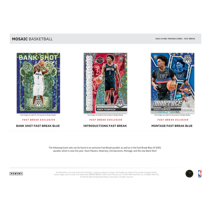 2023/24 Panini Mosaic Basketball Fast Break 20 Box Case